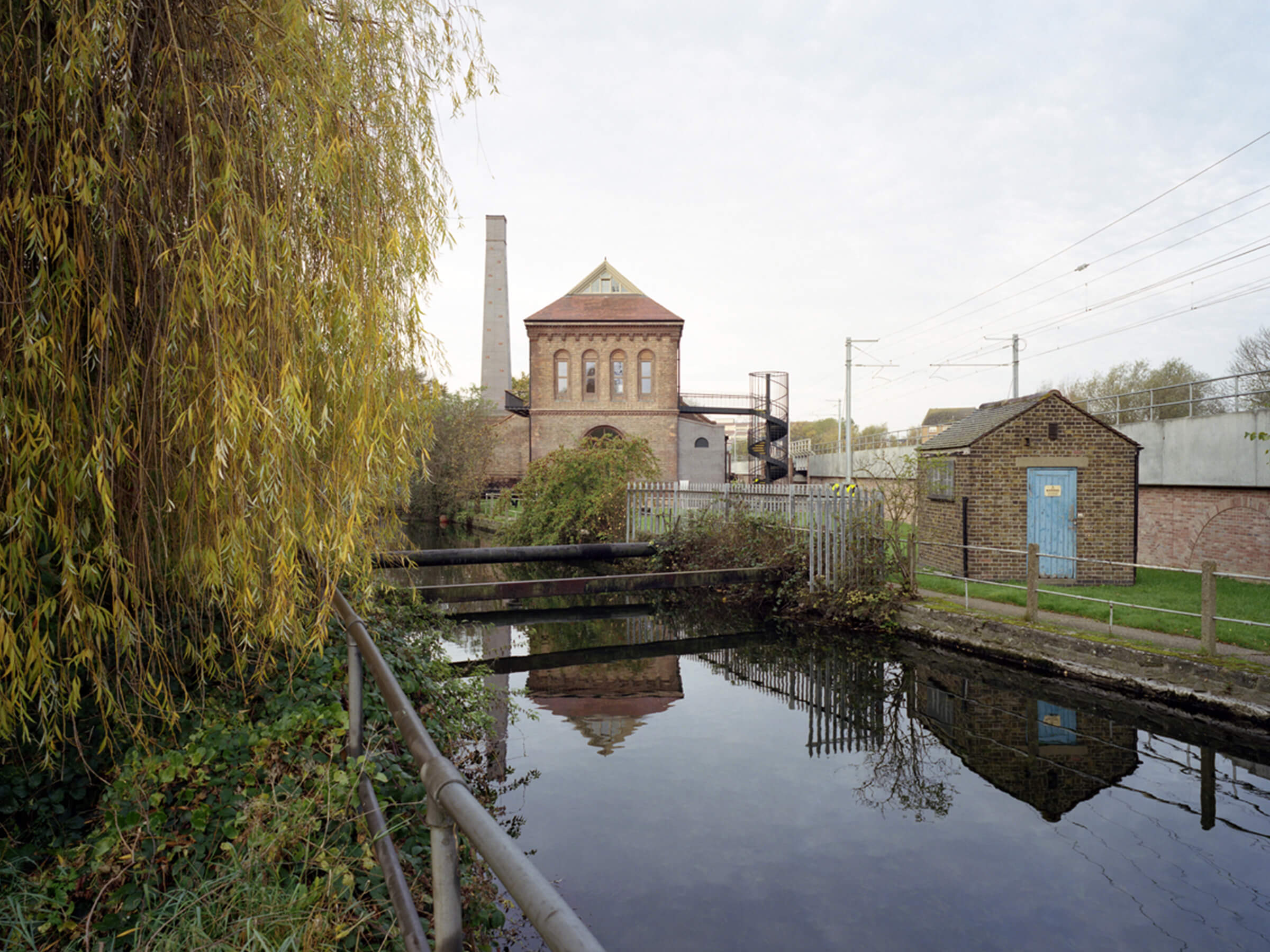 The Engine House from across the Coppermill Stream