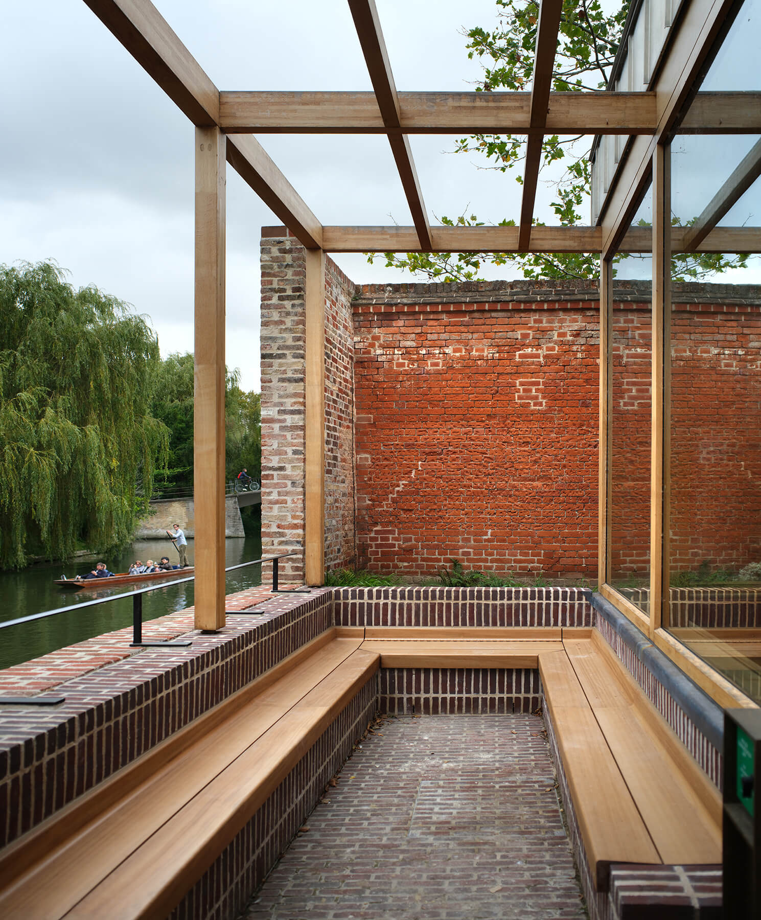 Outside terrace by river