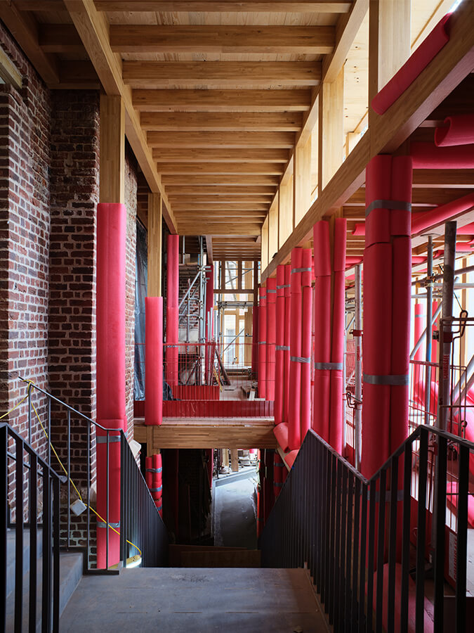 The laminated oak frame. Photo: Philip Vile