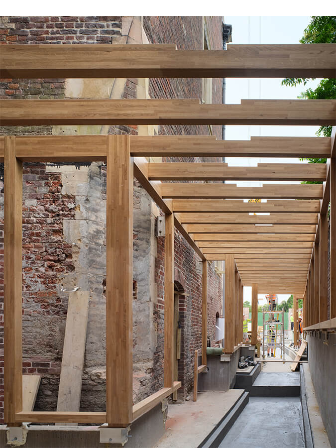 The laminated oak frame. Photo: Philip Vile