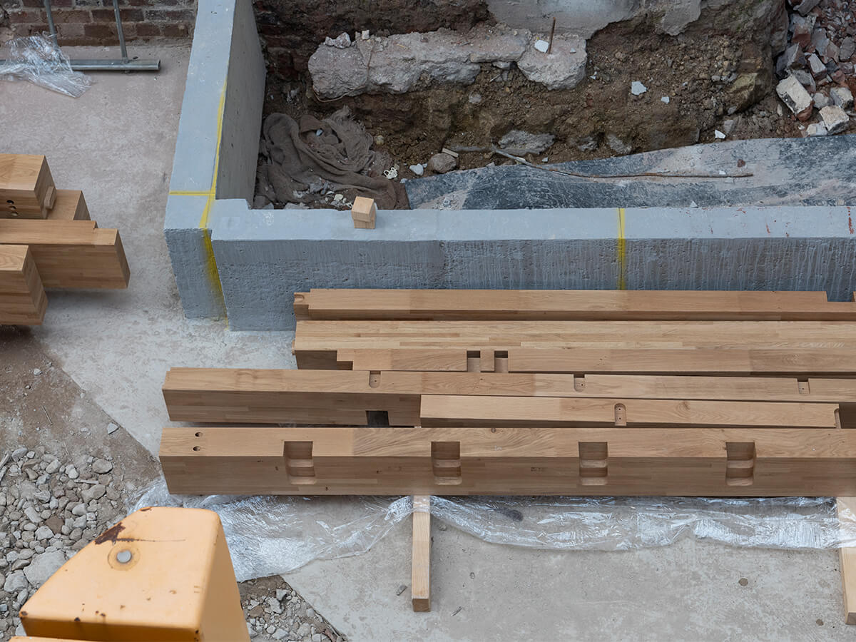 The laminated oak frame. Photo: Philip Vile