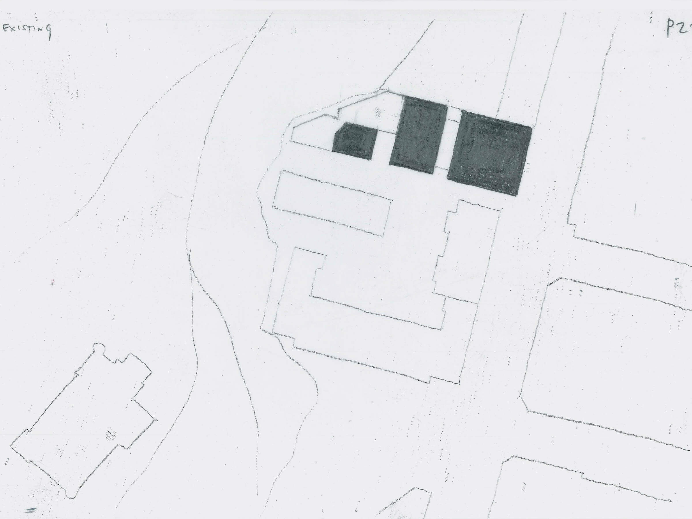 Sketch of existing buildings