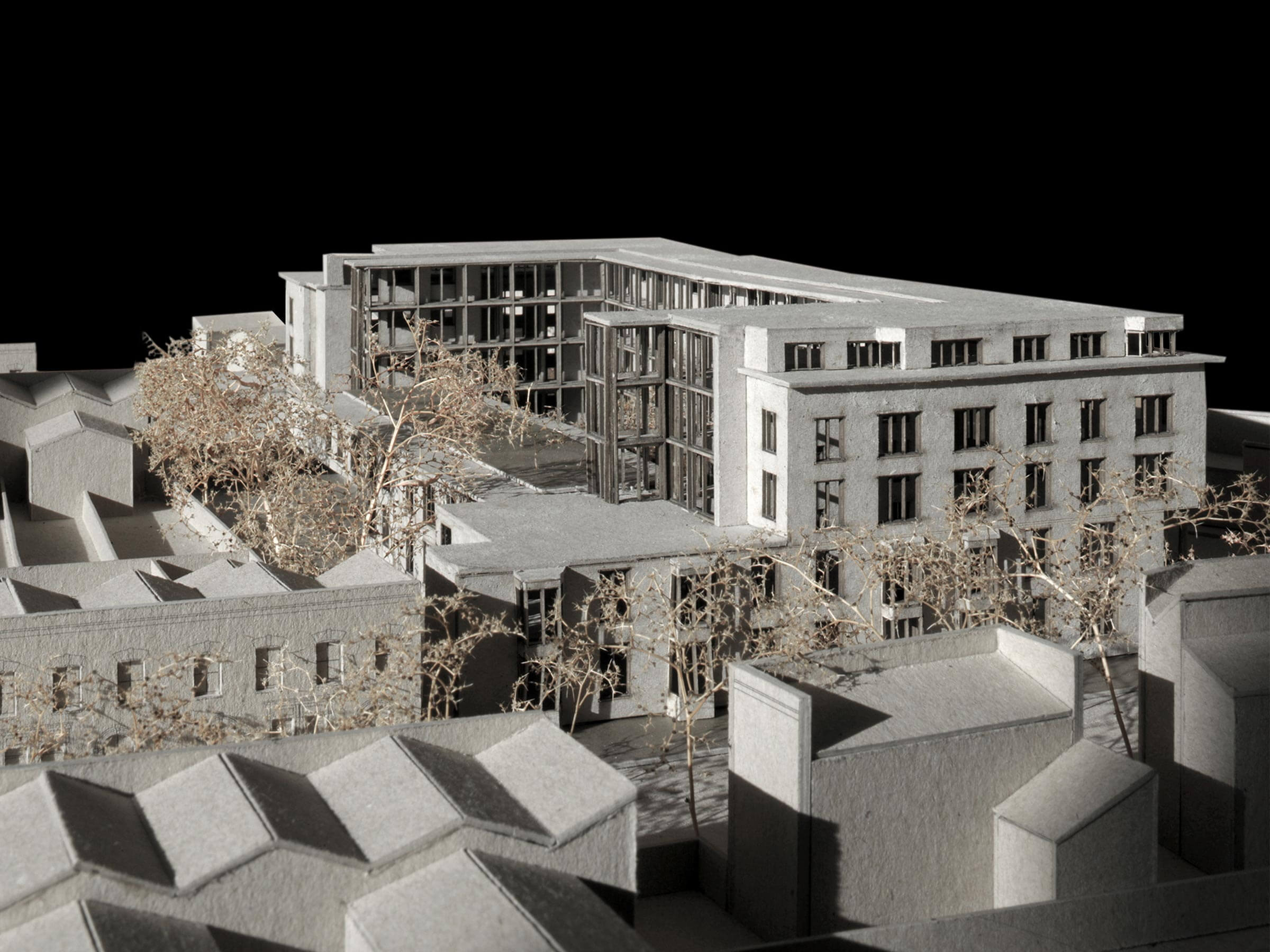 Model photograph: view from the East