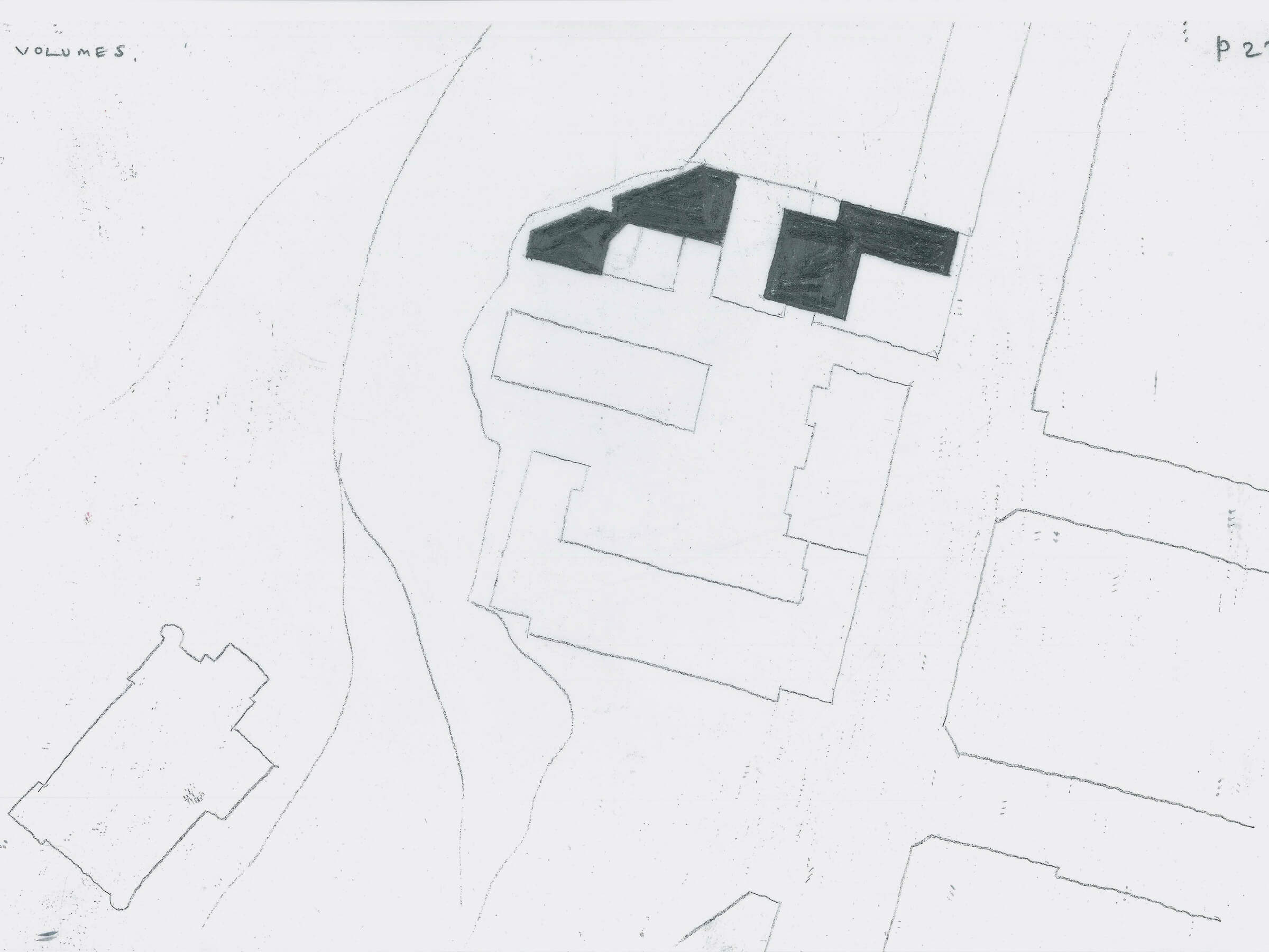 Sketch of New housing between and over