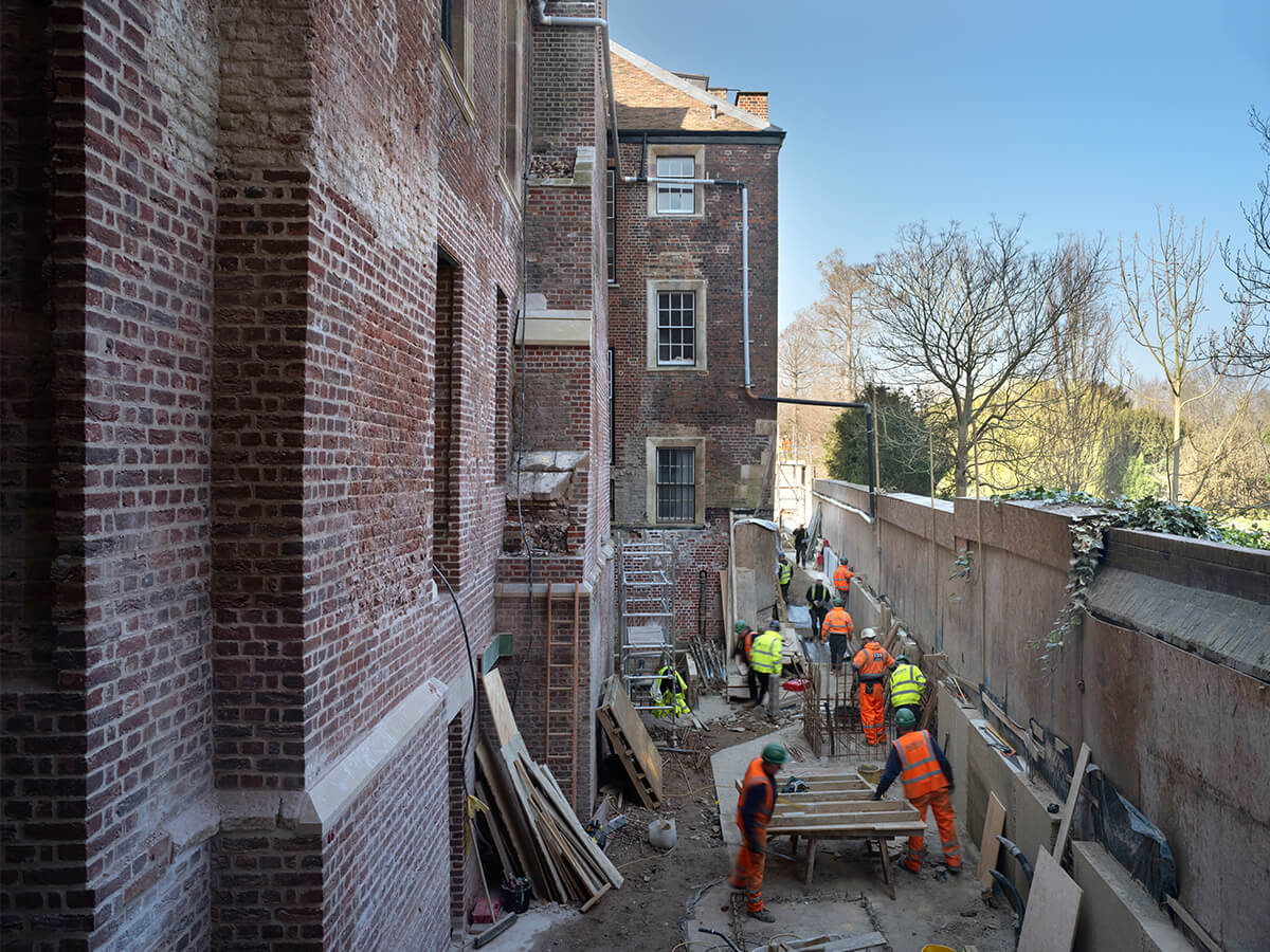 The passage between Old Court and the garden wall. Photo: Philip Vile