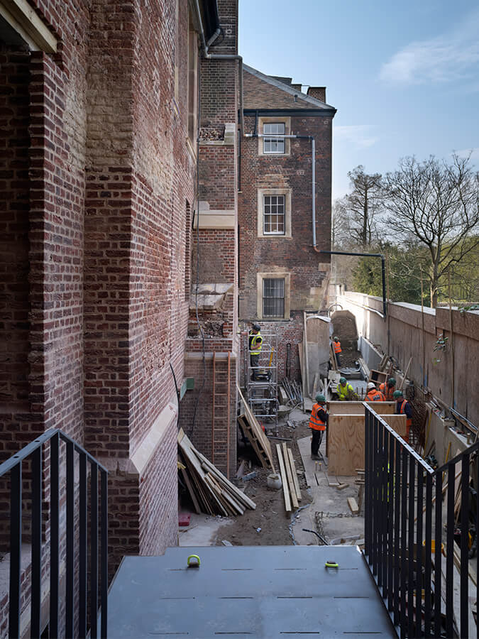The passage between Old Court and the garden wall. Photo: Philip Vile