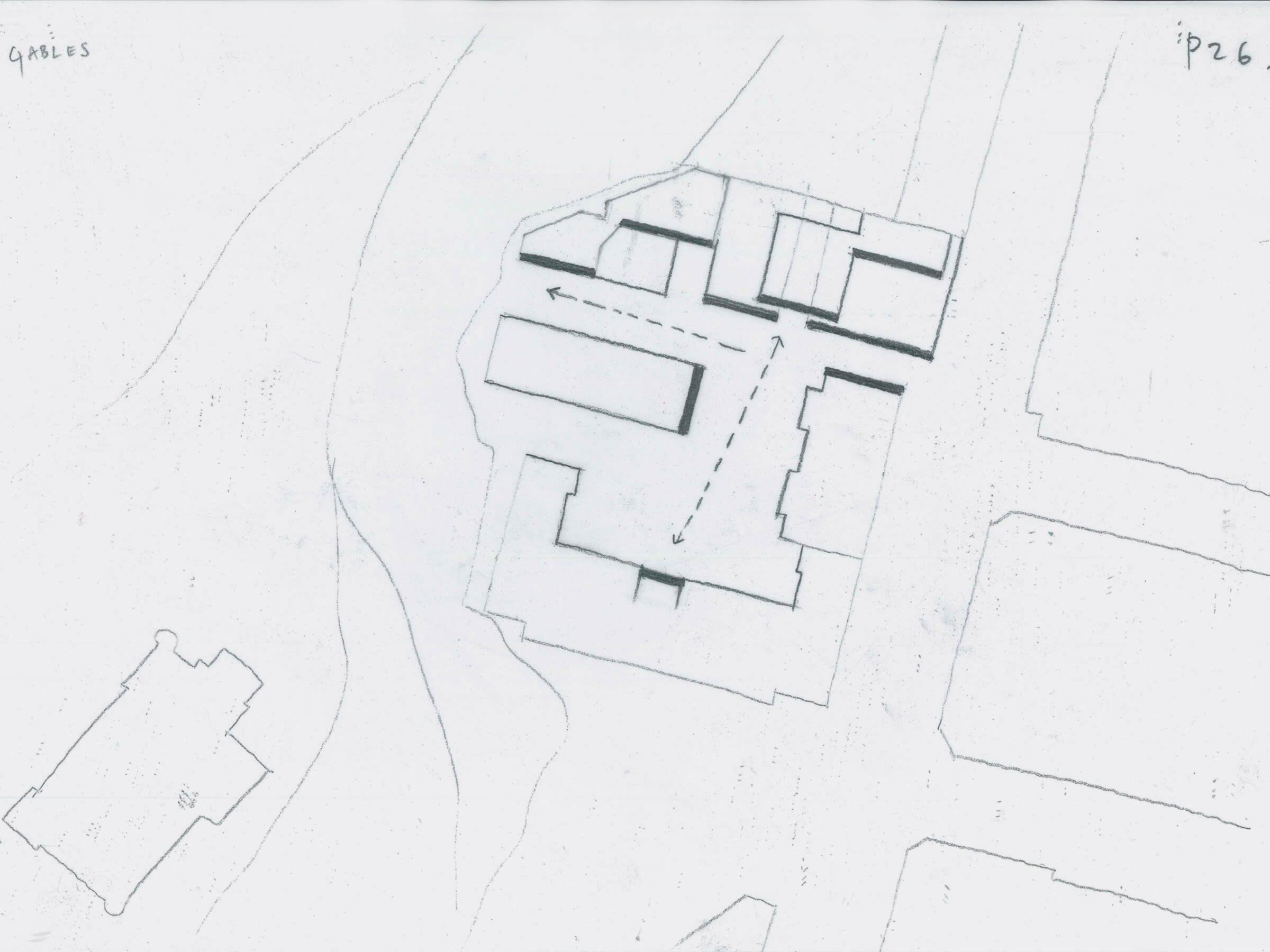Sketch of Existing and new gables