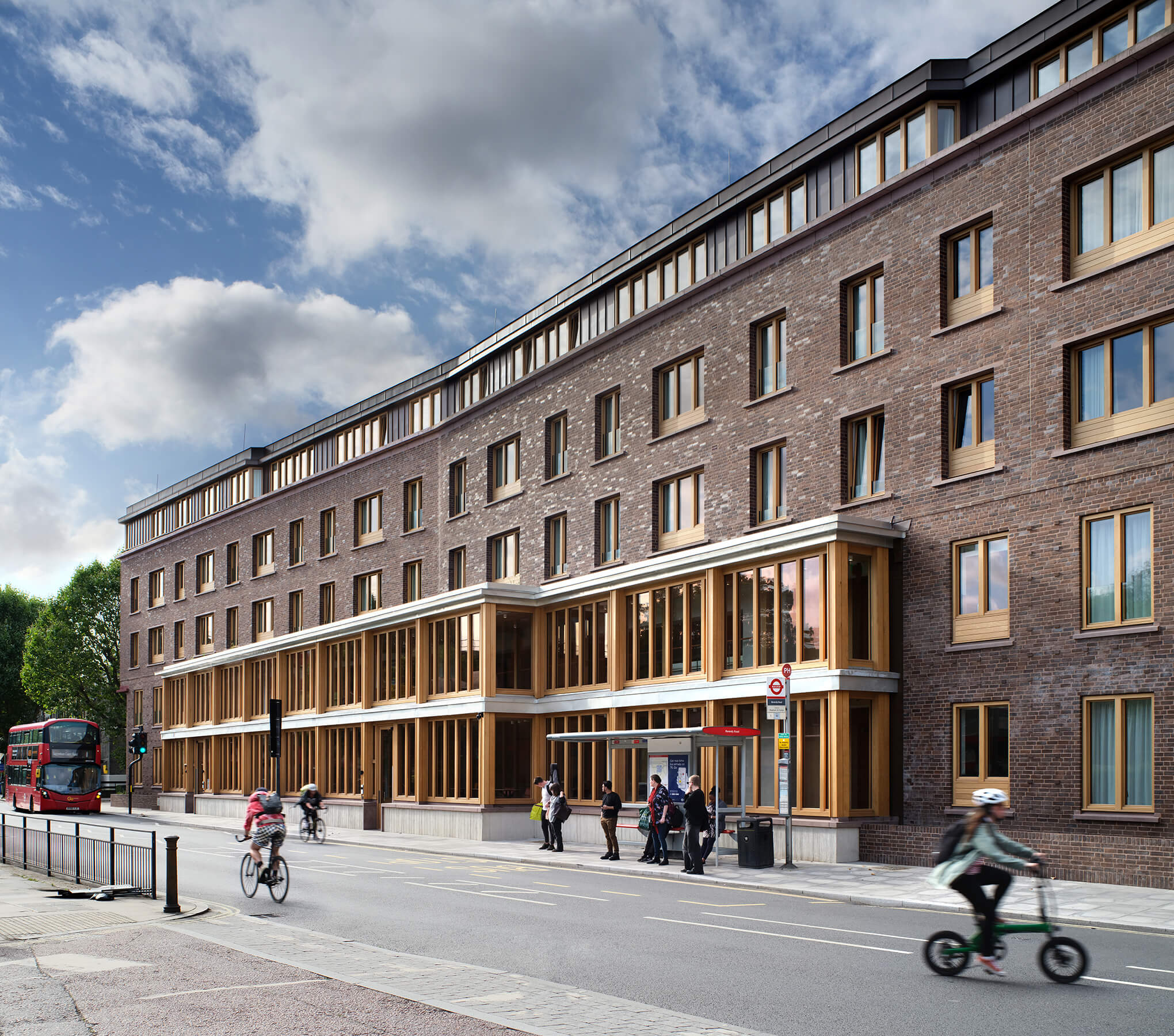 Elevation to Southwark Park Road. Photo: Philip Vile