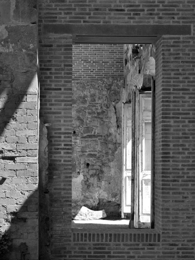 Brick wall at Astley Castle