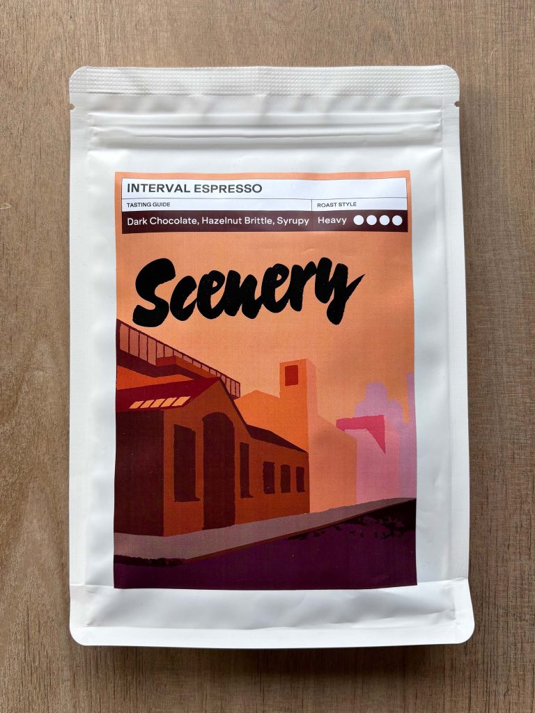 Bag of Scenery Interval Espresso on desk